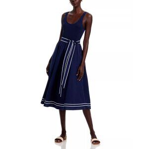 VINEYARD VINES Women's Mixed Media Dress Size XS In Nautical Navy